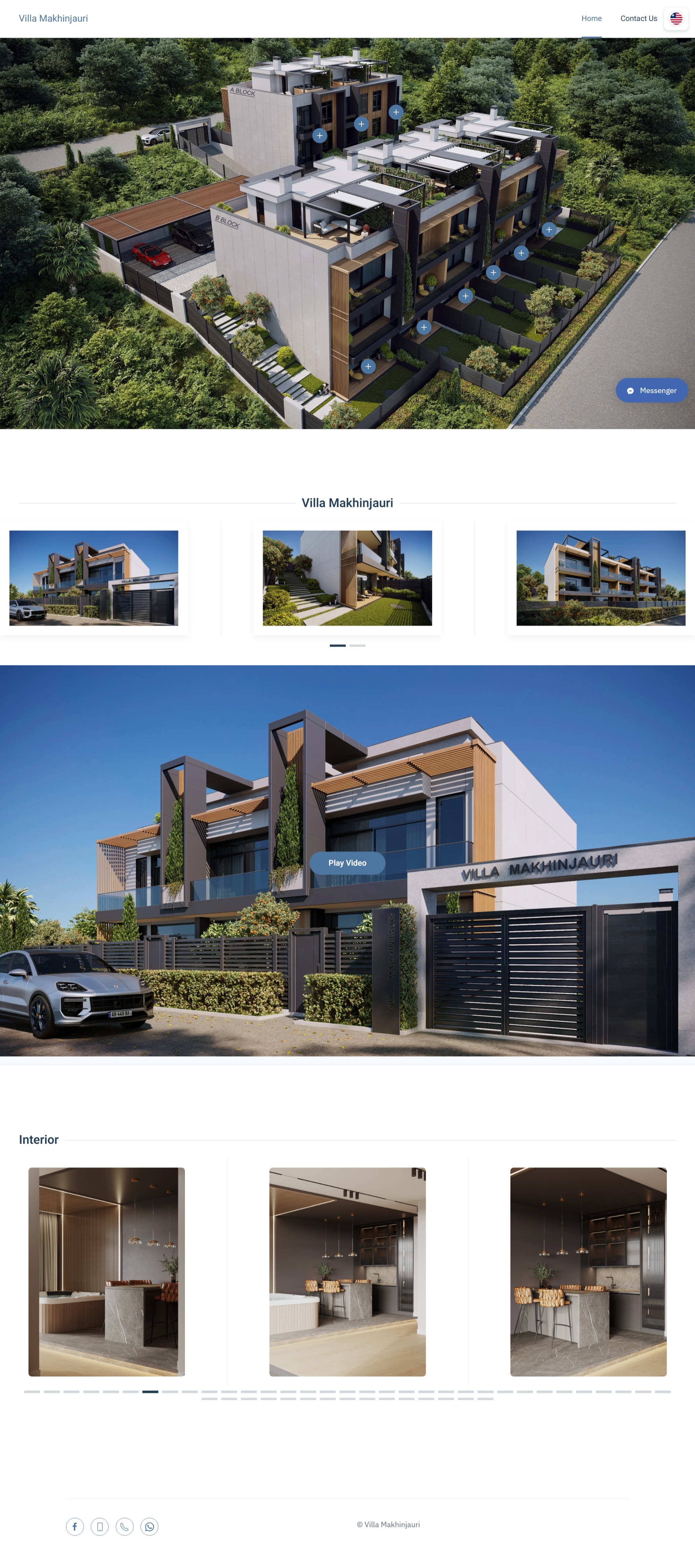 Villa website screenshot